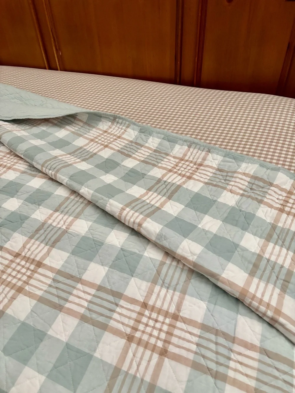 Macy’s Martha Stewart All Cotton Plaid King Quilt $260 Soft & Beautiful ✨